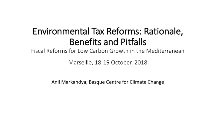 environmental tax reforms rationale