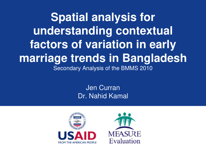 spatial analysis for understanding contextual factors of