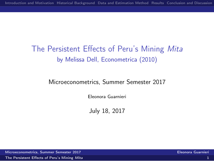 the persistent effects of peru s mining mita