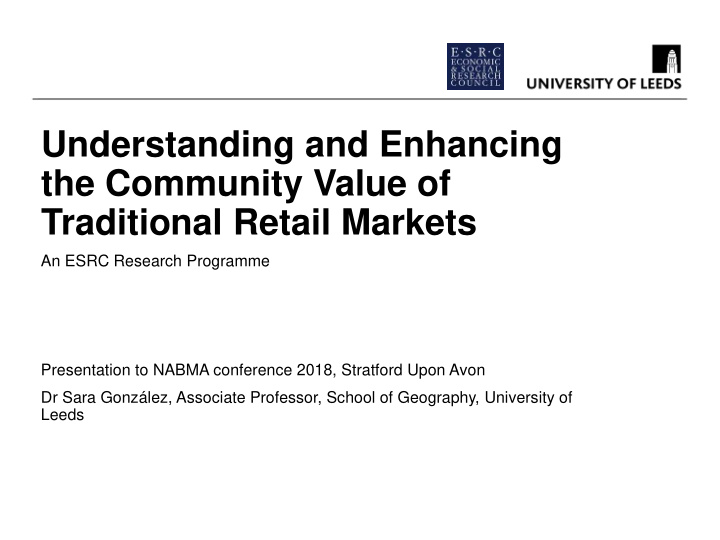 understanding and enhancing the community value of