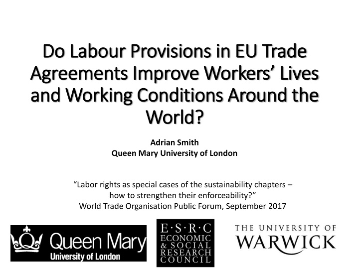 do labour provisions in in eu trade