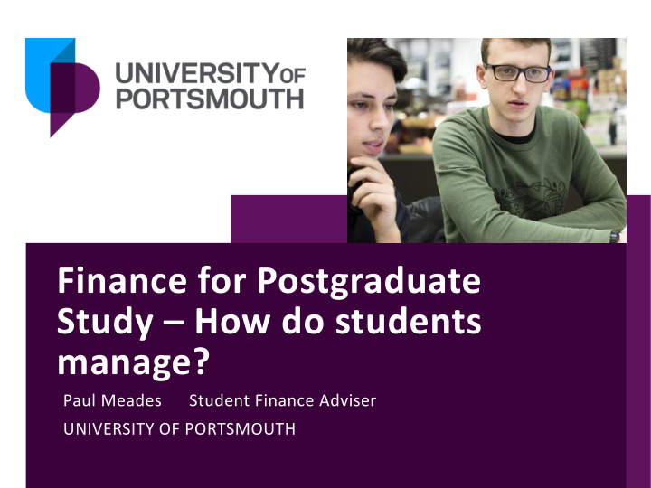 finance for postgraduate
