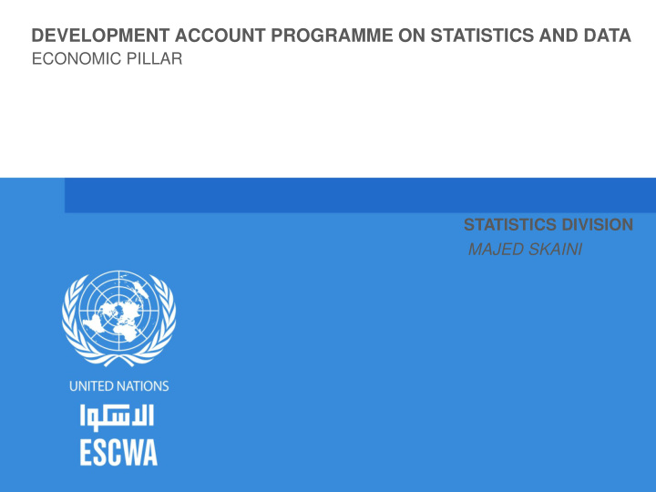 development account programme on statistics and data