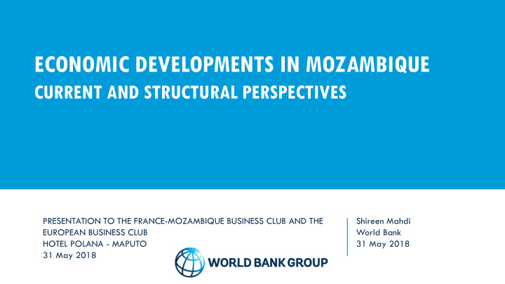 economic developments in mozambique