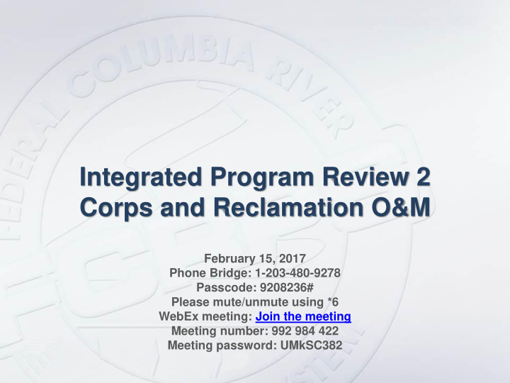 integrated program review 2