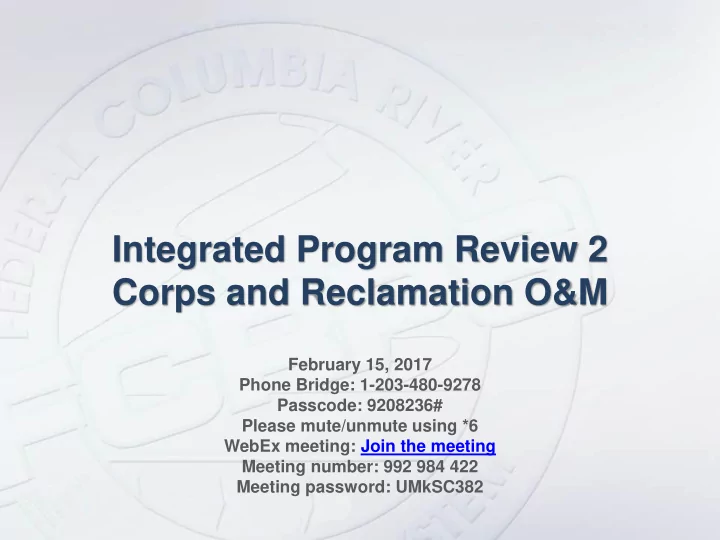 integrated program review 2