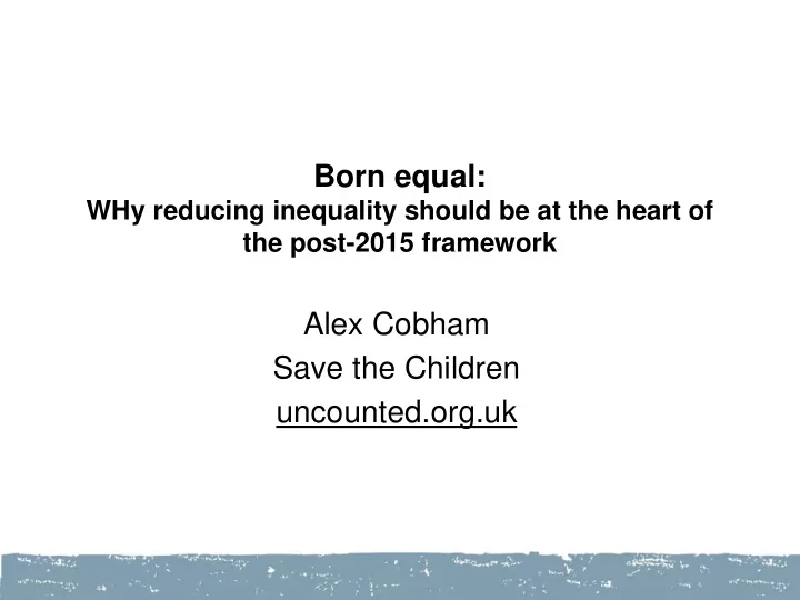 born equal