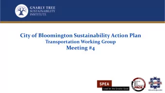 City of Bloomington Sustainability Action Plan   Transportation Working Group