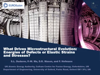 Ener  Energies of  gies of Def  Defects  ects or Elast  or Elastic  ic St  Strains  ains  and Str