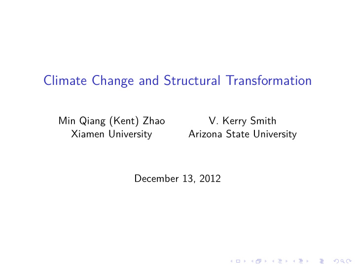 climate change and structural transformation