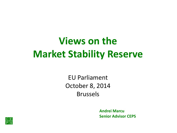 market stability reserve