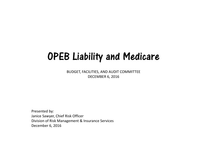 opeb liability and medicare