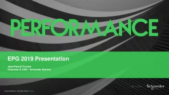 EPG 2019 Presentation  Jean-Pascal Tricoire  Chairman &amp; CEO - Schneider Electric  Investor