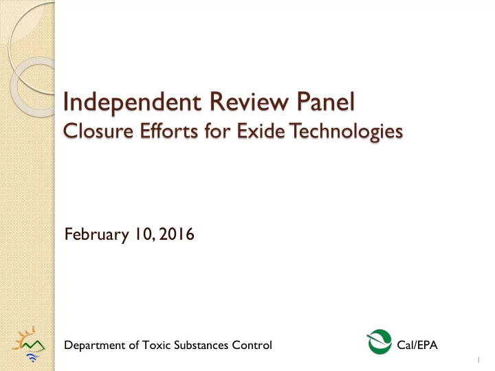 independent review panel