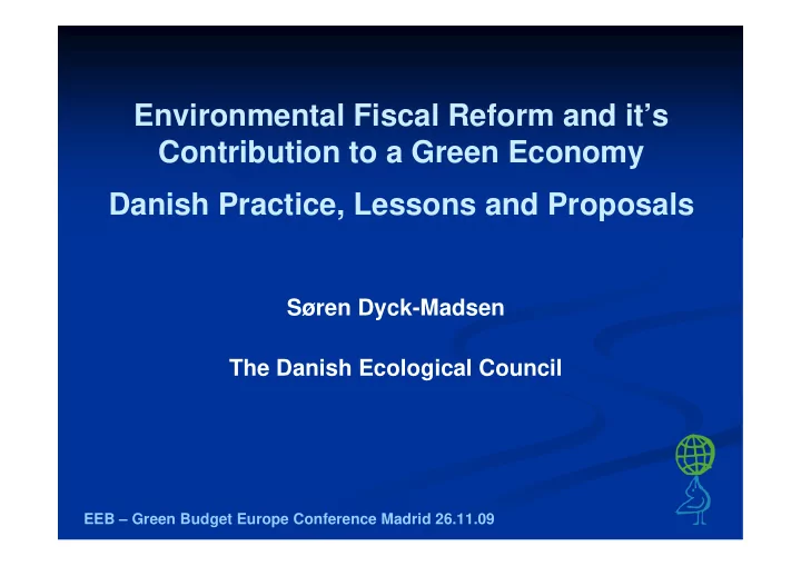 environmental fiscal reform and it s contribution to a