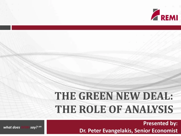 the green new deal