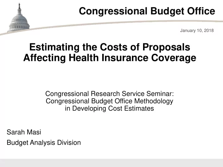 congressional budget office