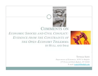 Brief Conceptual Summary  Income-Conflict Nexus: Quick-Look at My Own View  Income growth