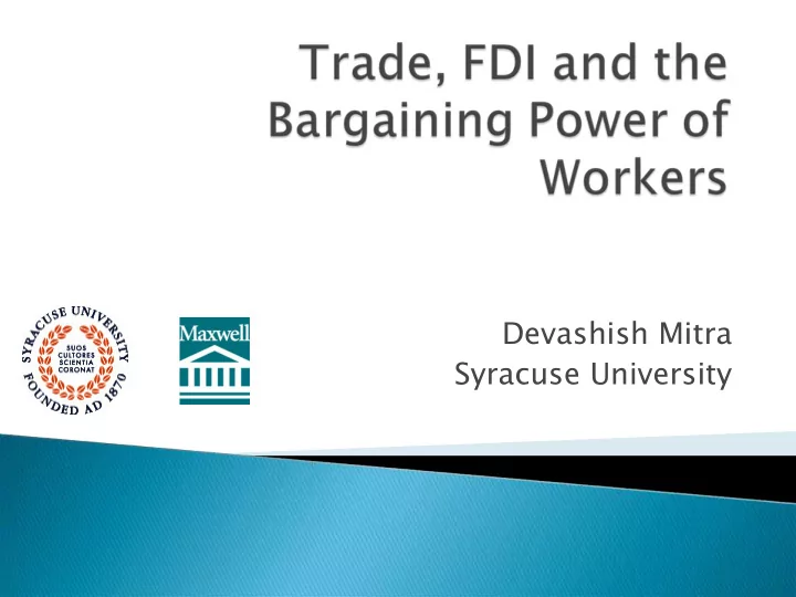 devashish mitra syracuse university