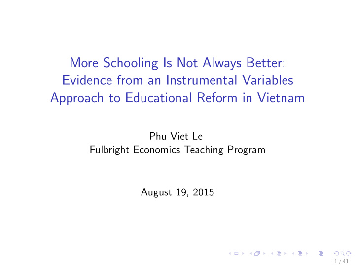 more schooling is not always better evidence from an