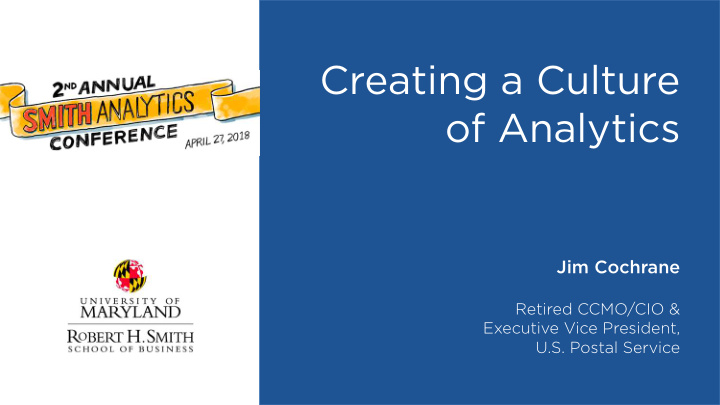 creating a culture of analytics