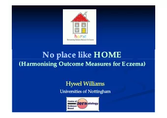 No place like  No place like HOME  No place like  No place like HOME  HOME  HOME  (Harmonising