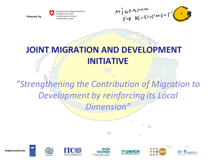 joint migration and development initiative strengthening
