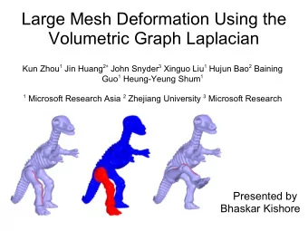Large Mesh Deformation Using the  Volumetric Graph Laplacian Kun Zhou 1 Jin Huang 2  John Snyder