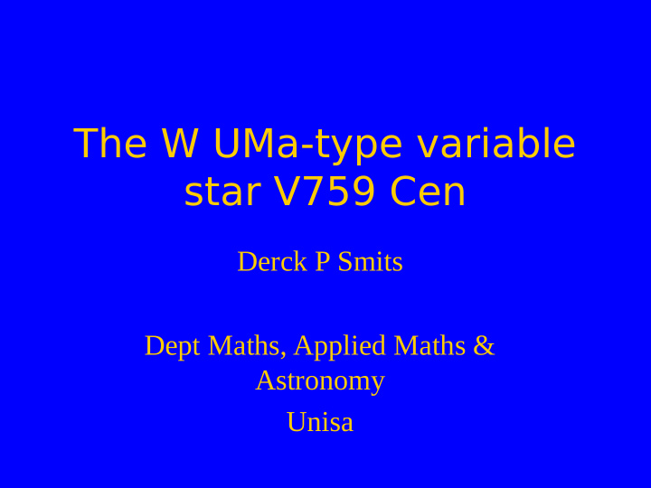the w uma type variable star v759 cen