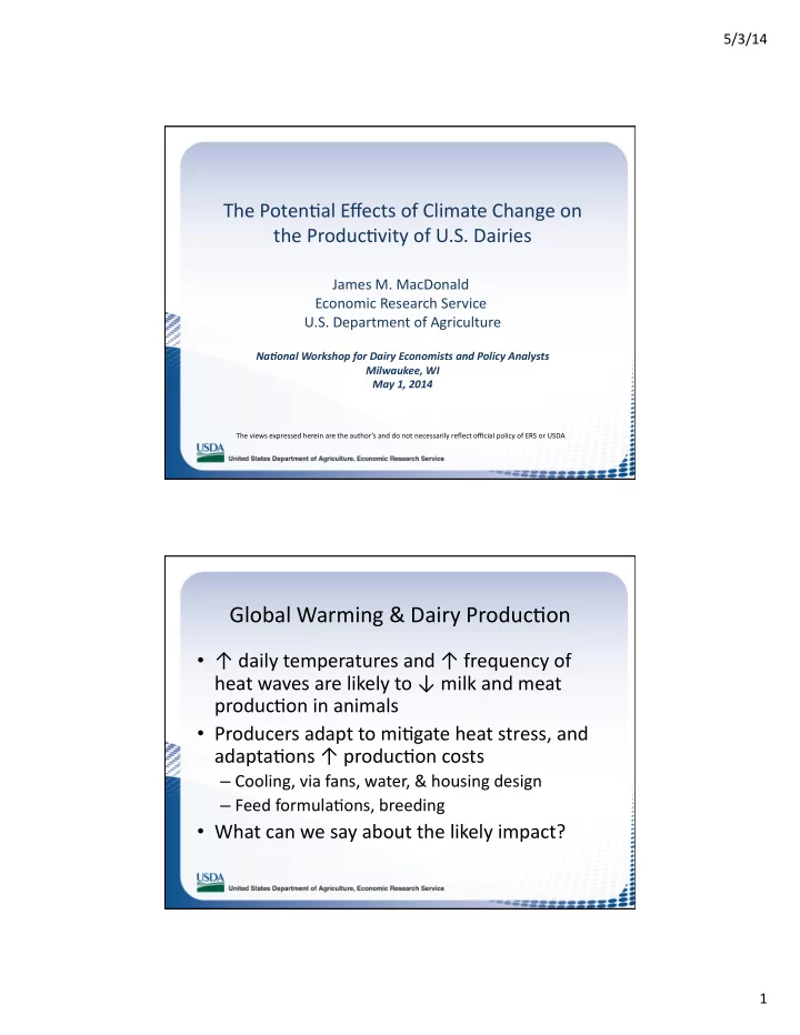 global warming dairy produc on