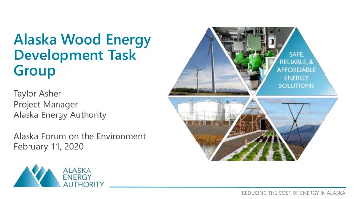 alaska wood energy