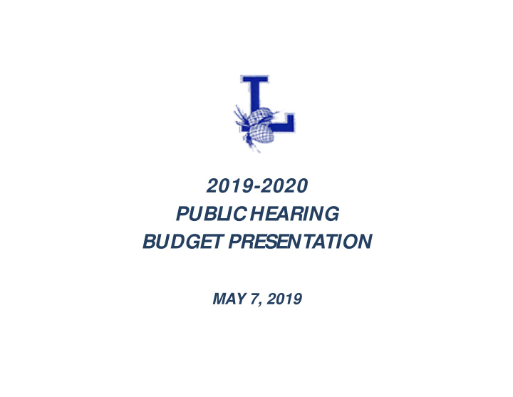 2019 2020 public hearing budget presentation
