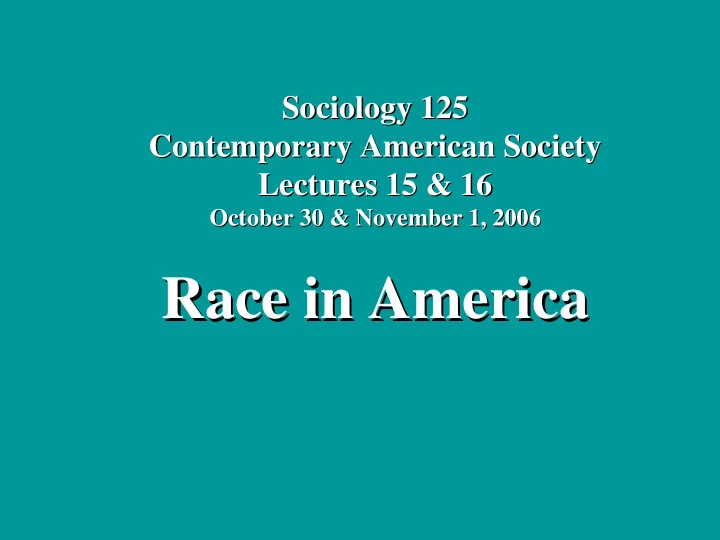 race in america race in america i introductory remarks