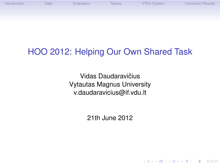 hoo 2012 helping our own shared task