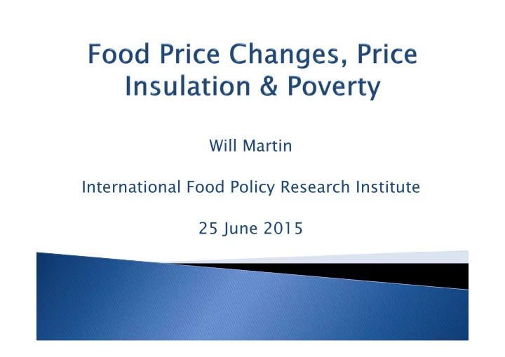 will martin international food policy research institute
