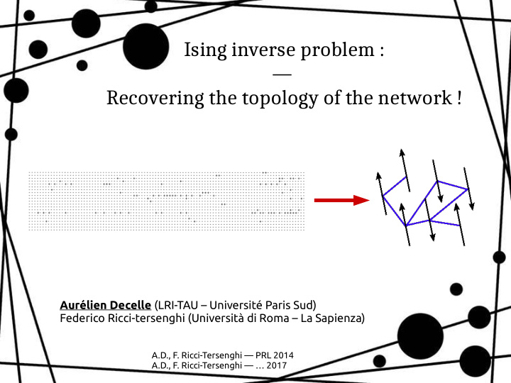 ising inverse problem recovering the topology of the