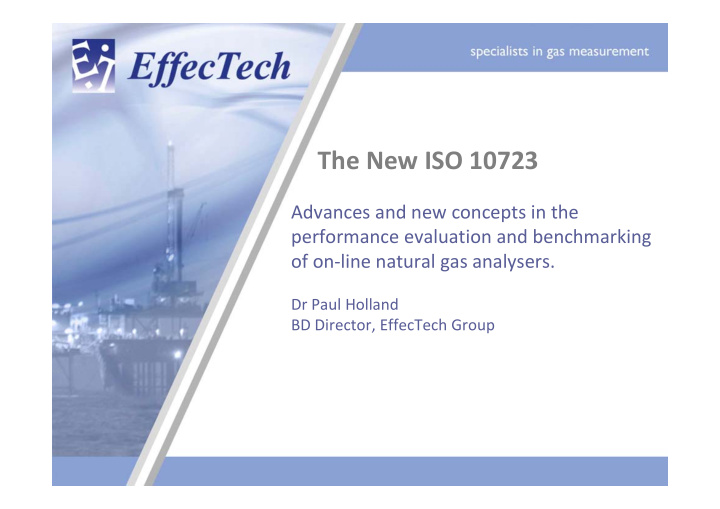 the new iso 10723