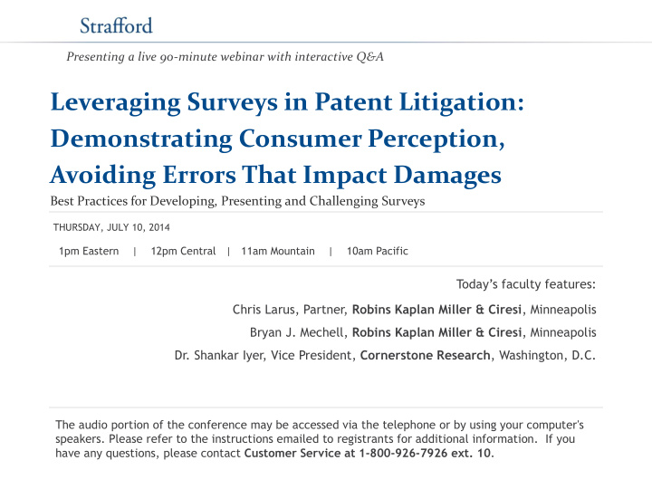 leveraging surveys in patent litigation