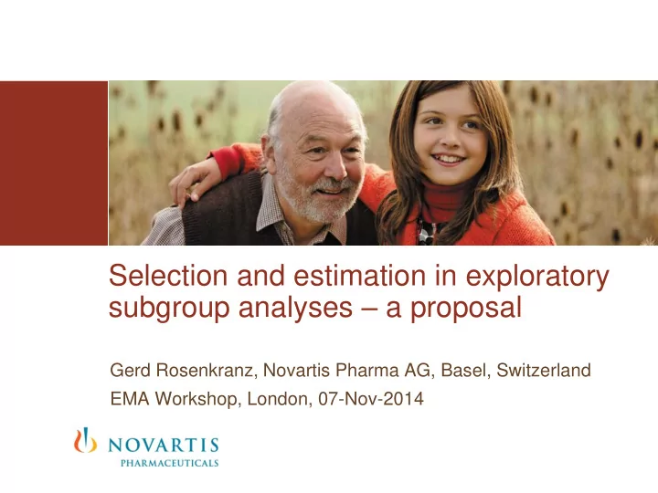 selection and estimation in exploratory