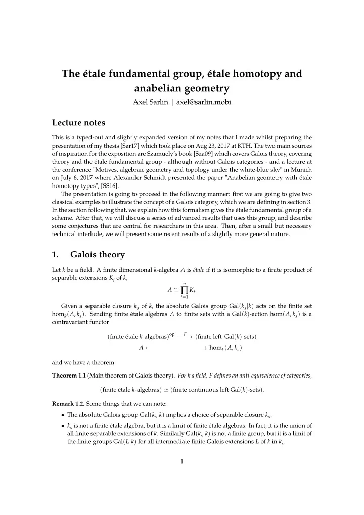 the tale fundamental group tale homotopy and anabelian