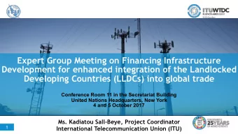 Expert Group Meeting on Financing Infrastructure  Development for enhanced integration of the