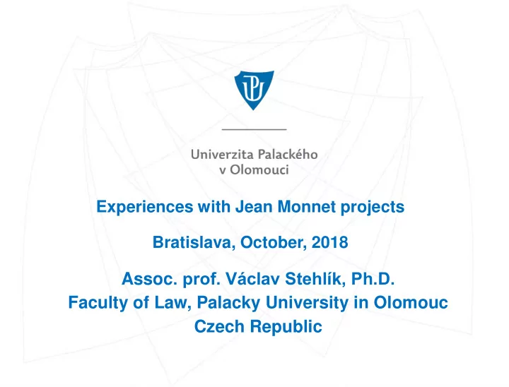 assoc prof v clav stehl k ph d