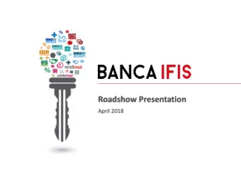 Roadshow Presentation  April 2018  Executive Summary   Largest independent operato r in the