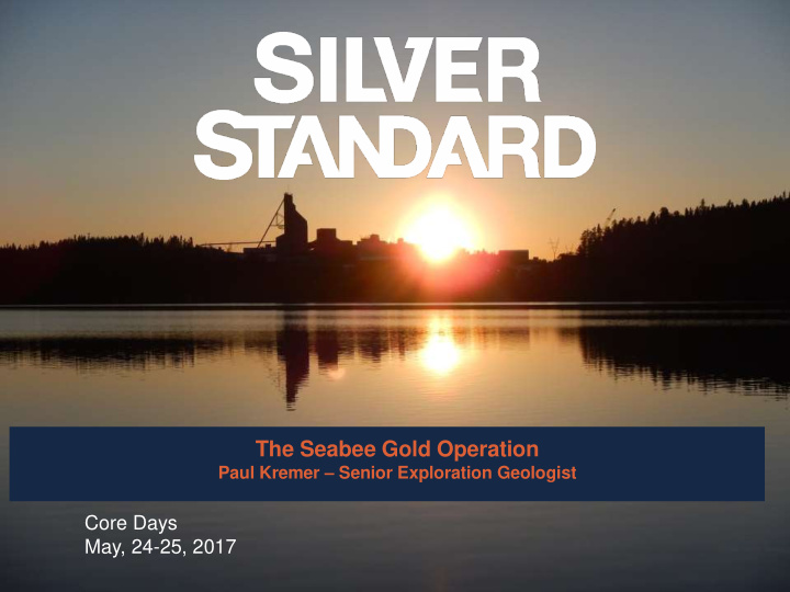 the seabee gold operation
