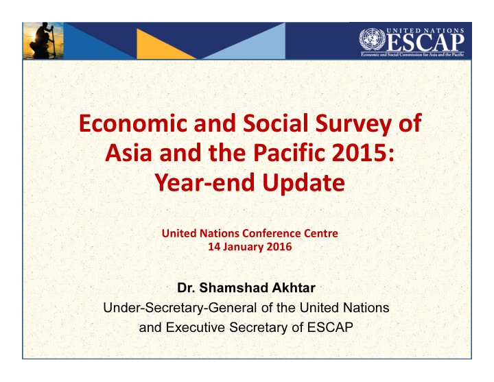 economic and social survey of asia and the pacific 2015