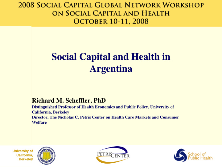 social capital and health in argentina
