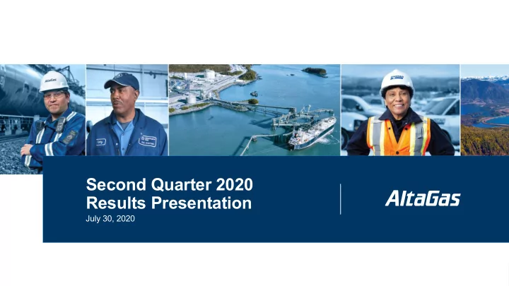 second quarter 2020 results presentation