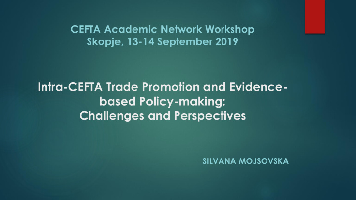 intra cefta trade promotion and evidence