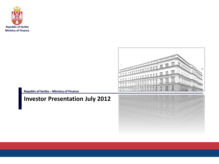 investor presentation july 2012