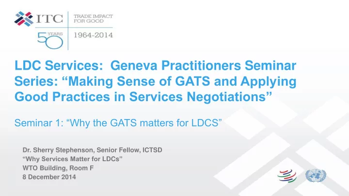 series making sense of gats and applying